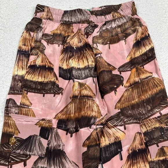 NWT Farm Rio Shuhu Beige Cargo Pants Women's XS Elastic Waist Everyday $175 - Picture 9 of 13